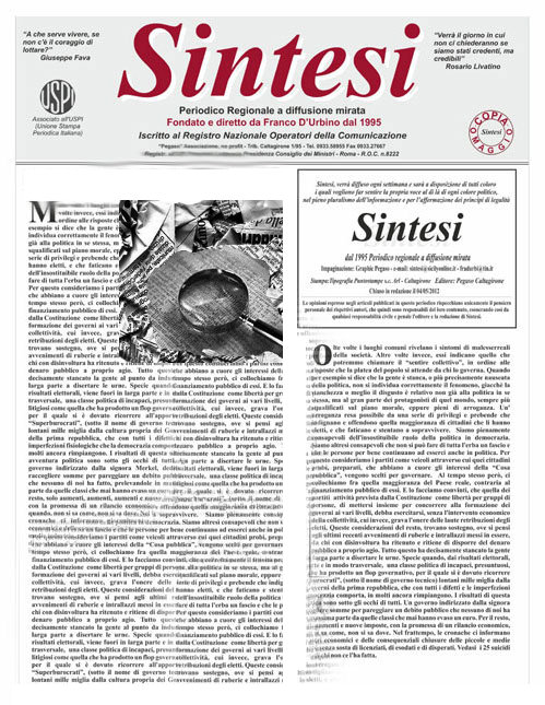 giornale sintesi